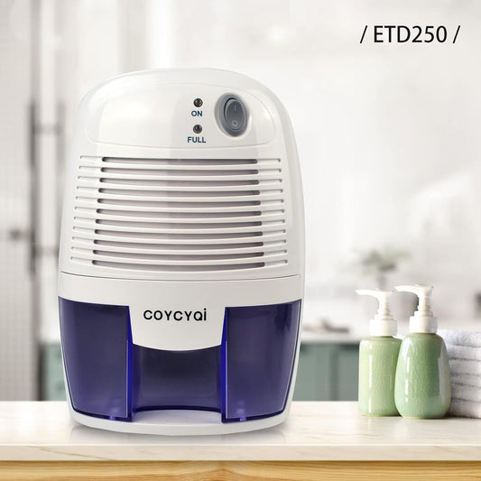 Small Dehumidifier,12V3A adapter,1200 Cubic Feet (215 sq ft) Portable Mini Dehumidifier Quiet Use for High Humidity in Home, Bathroom, Bedroom, Office, Basements, Wardrobe Closet,RV
