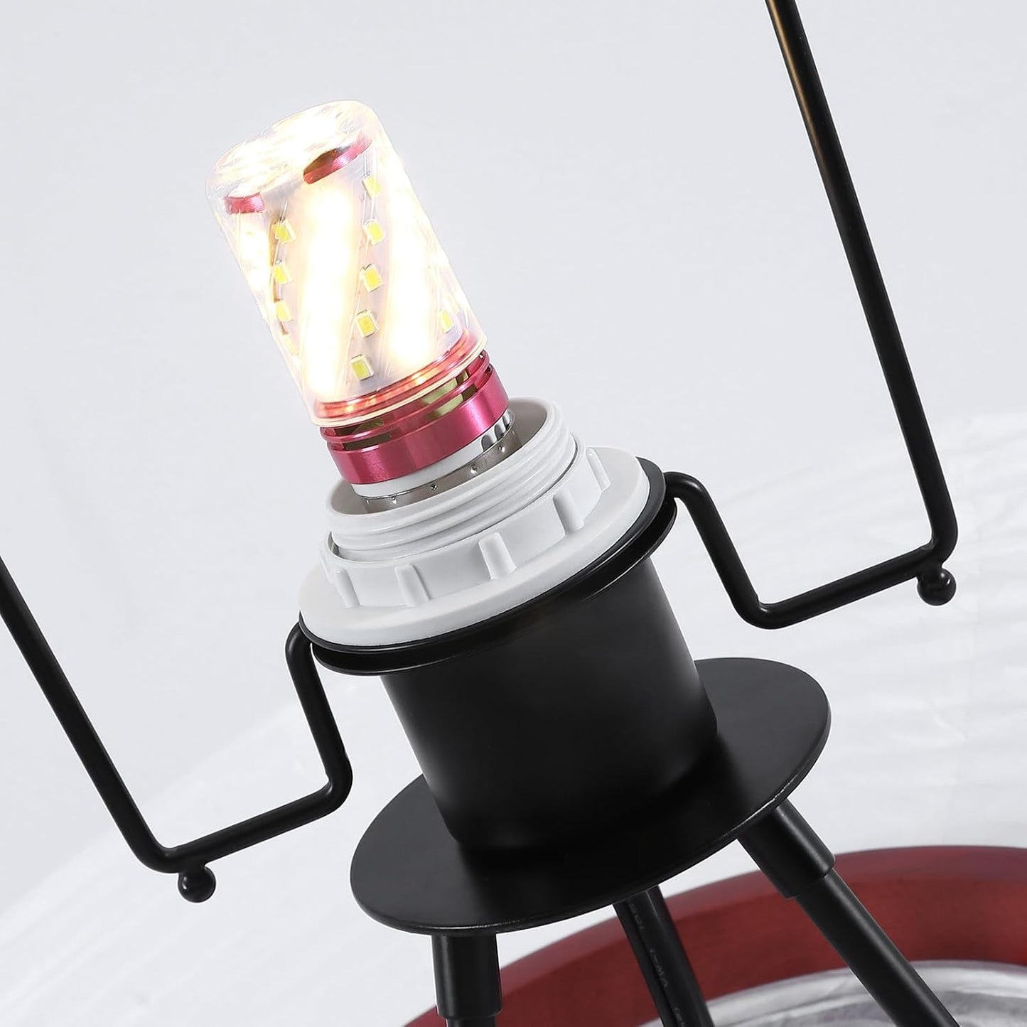 Japanese Rice Paper Floor Lamp, Wabi Sabi Standing Light | Handmade paper shade. Perfect for living room, bedroom, or office. Easy assembly. Size: 51"H x 18"W. Bulb included.