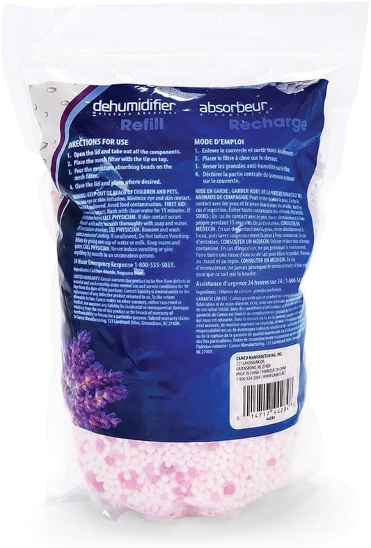 Camco Dehumidifier Moisture Absorber - Absorbs Up to 3x Its Weight in Water, Reduces Moisture and Humidity in Offices, Closets, Bathrooms, Kitchens, Boats, RVs and More – Refillable (44280)