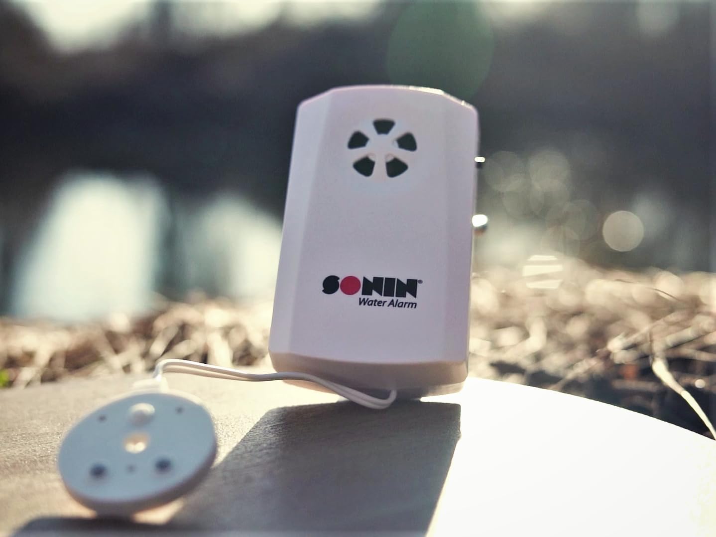 Sonin Water Alarm – 85 dB Leak Detector with Remote Sensor for Early Water Detection and Dual-Point Leak Detection for Expanded Coverage (00802)