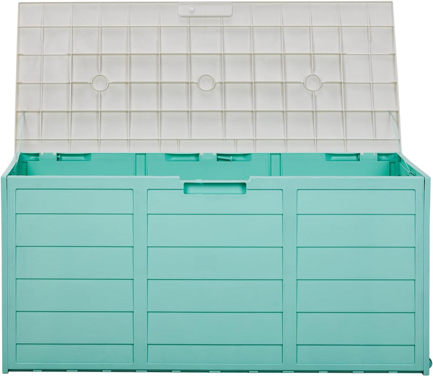75 Gallon Outdoor Storage Box, 260L Waterproof Resin Deck Box for Patio Furniture Cushions, Garden Tools and Yard Accessories, Lockable Storage Chest with Wheels and Handles (Brown)
