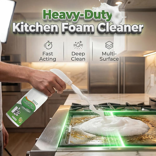 Heavy-Duty Kitchen Oil Remover Spray, Multi-Purpose Degreaser for Cooktop, Oven, Stove & Range Hood, Foam Cleaner for Grease (1pcs)