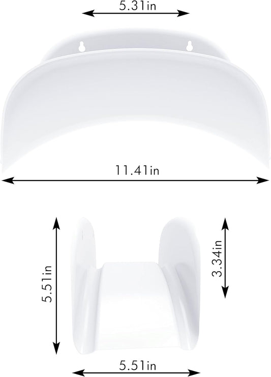 Gardzen Heavy Duty Hose Hanger Wall Mount, Hose Holder, Hook, Rack, Support for Outside, White