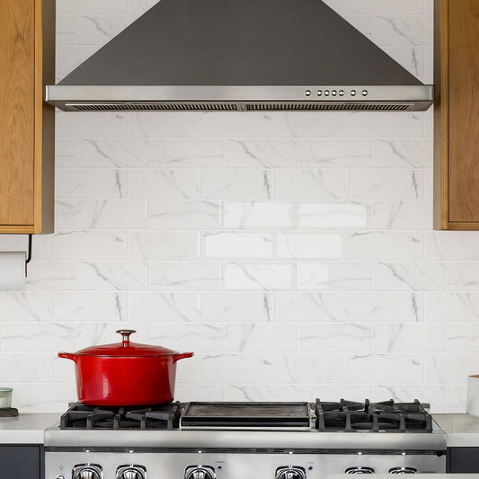 STICKGOO 10 Sheets Subway Tile Peel and Stick Backsplash, Extra Thick 3D Wall Tiles with Commercial-Grade Adhesive for Kitchen, Bathroom, Laundry Room,11.56"x8.38"(White)