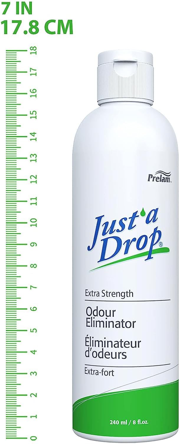 Prelam Just a Drop Odor Eliminator - Before You Go Toilet Freshener - Deodorizer Odor Eliminator - Toilet Drop Ins - Extra Strength - 8 oz