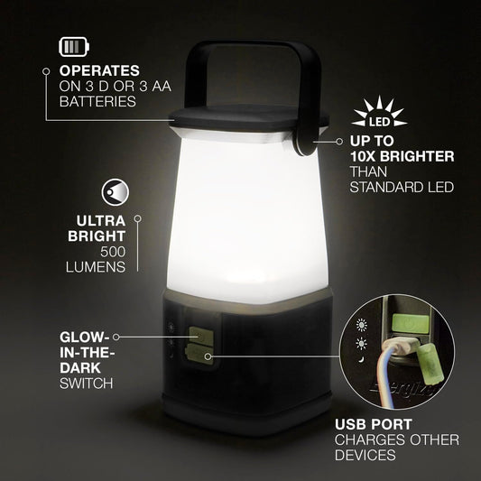 ENERGIZER WeatheReady LED Camping Lantern PRO-360, IPX4 Water Resistant Tent Light, Ultra Bright Battery Powered Lanterns for Camping, Outdoors, Emergency Power Outage