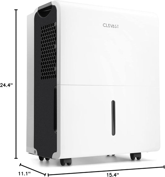 CLEVAST Small Dehumidifier for Home, Mini Quiet Fast Moisture Removal | 30oz Water Tank, Auto Shut-Off, Sleep Mode, Portable, Compact, Suitable for Bathroom, Bedroom, Closet, Camper, Cabinet