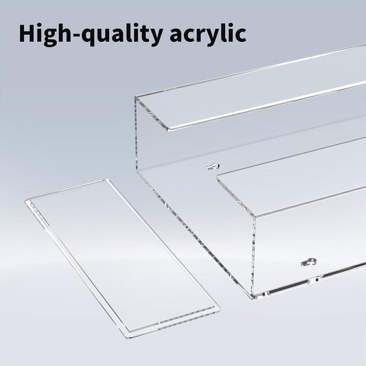 HIIMIEI Acrylic Glove Dispenser Wall Mount, Clear Plastic Glove Rack Floating Triple Gloves Box Holder 16.1'' X 10.2'' X 3.8'', Capacity Of 3 Glove Boxes
