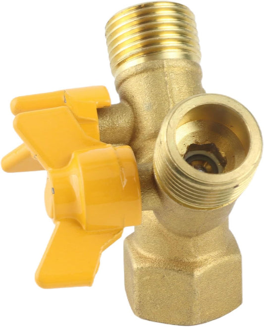 Empaque Manguera,Washing Machine Hose Splitter 2 Way,Washing Machine Laundry Tub Splitter G1 2 Brass Garden Irrigation 2 Way Double Tap Hose Adapter Dual Faucet Connector