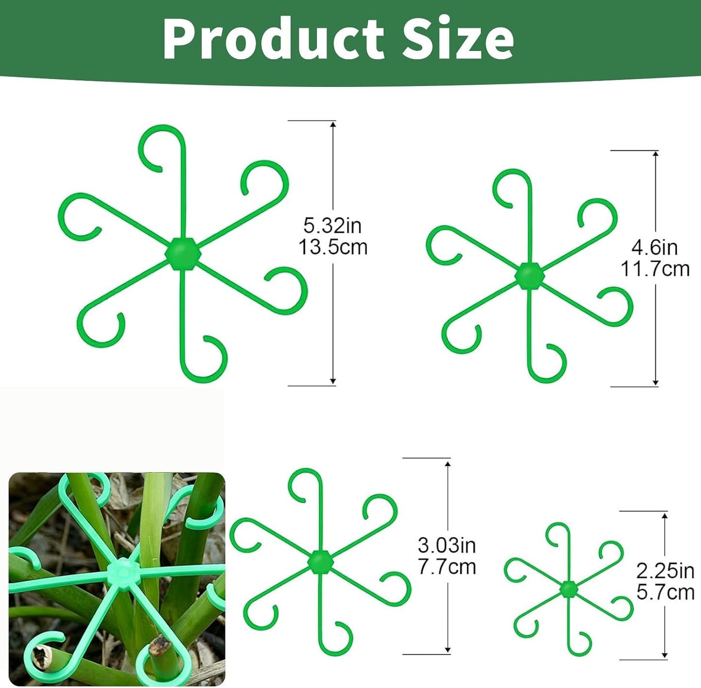 8pcs of Plant Support Holders, Anti-Tipping Frames, Spring RainBranch Fixing Flower Pot Stands, Gardening Flower and Green PlantSupport Structure