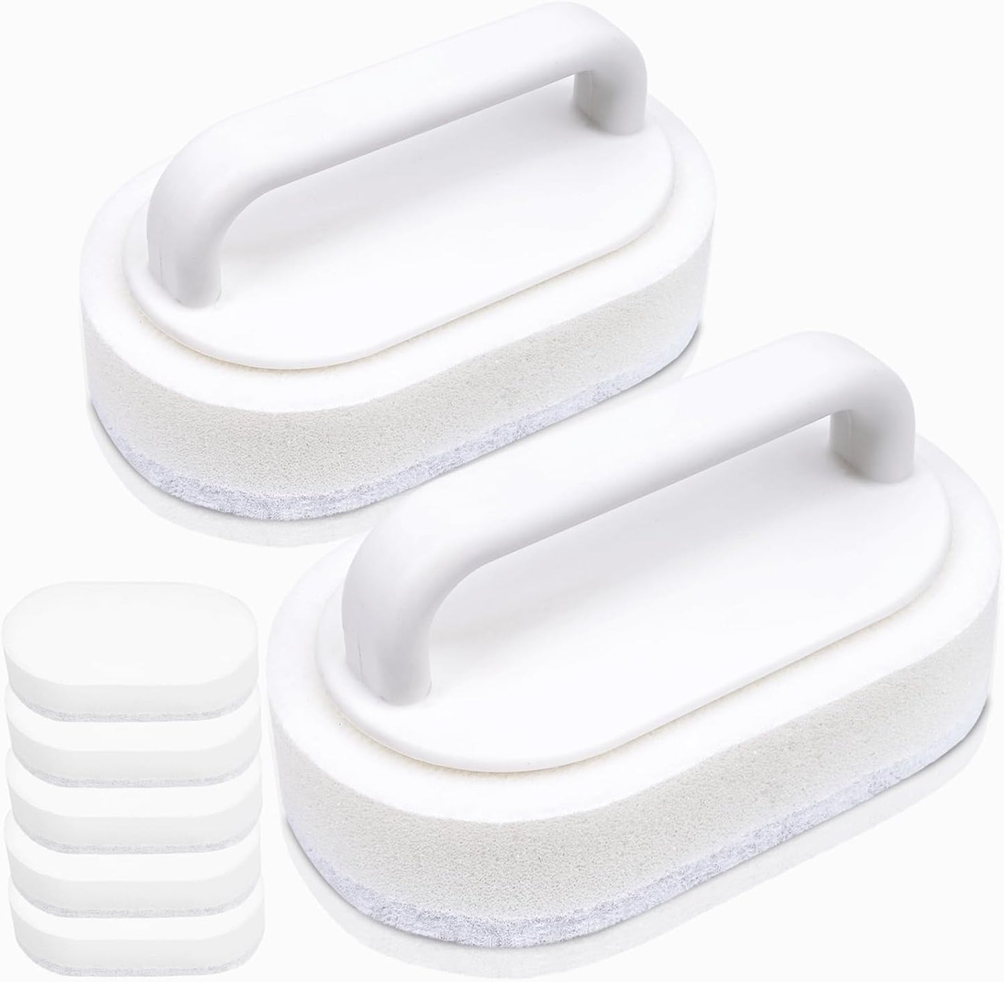 TidyMister Thickened Handheld Scrub Pad for Hot Tubs, Spas & Pools, Non-Scratch Replaceable Scouring Pads for Tile Cleaning, 2 Pack