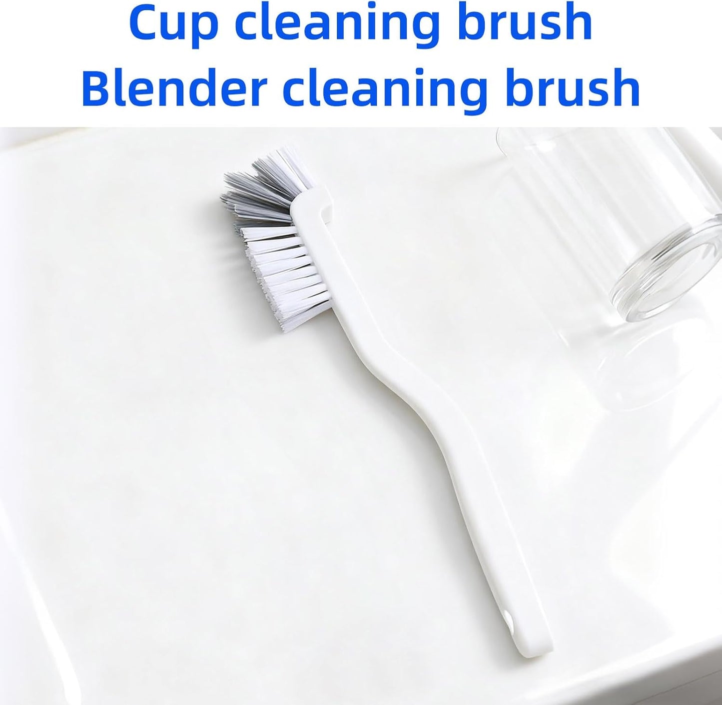 2pcs Dish Scrub Brushes with Handle for Kitchen,Small Cleaning Brush for Cup,Kitchen Sink,Blender,Crevice Cleaning Brush