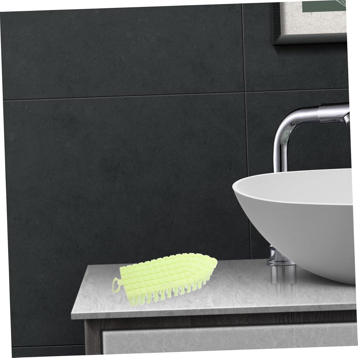 Zerodeko Sink Scrub Brush Small Cleaning Brush for Effortless Kitchen Bathroom Cleaning Compact Design for Stains Dirt Lightweight Portable Multi-Scene Use Easy to Grip