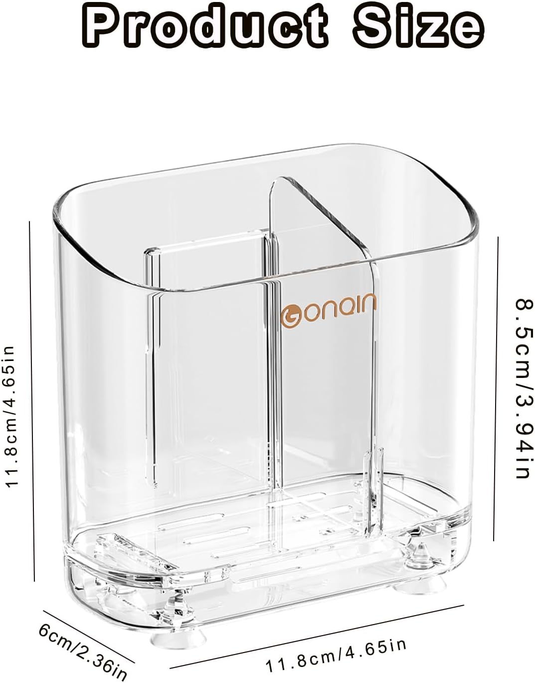Toothbrush Holder for Bathroom Wall Mounted, 5 Slots Acrylic Toothbrush and Toothpaste Organizer Removable Dividers, Large Capacity Electric Toothbrush Holder for Family Bathroom Accessories, Clear