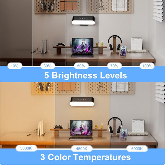 Wall Scones, Rechargeable Wall Sconces Set of 2 with Touch Remote Control RGB 4400mAh Battery Operated Wireless Cordless, Adhesive Wall Light for Bedroom Indoor