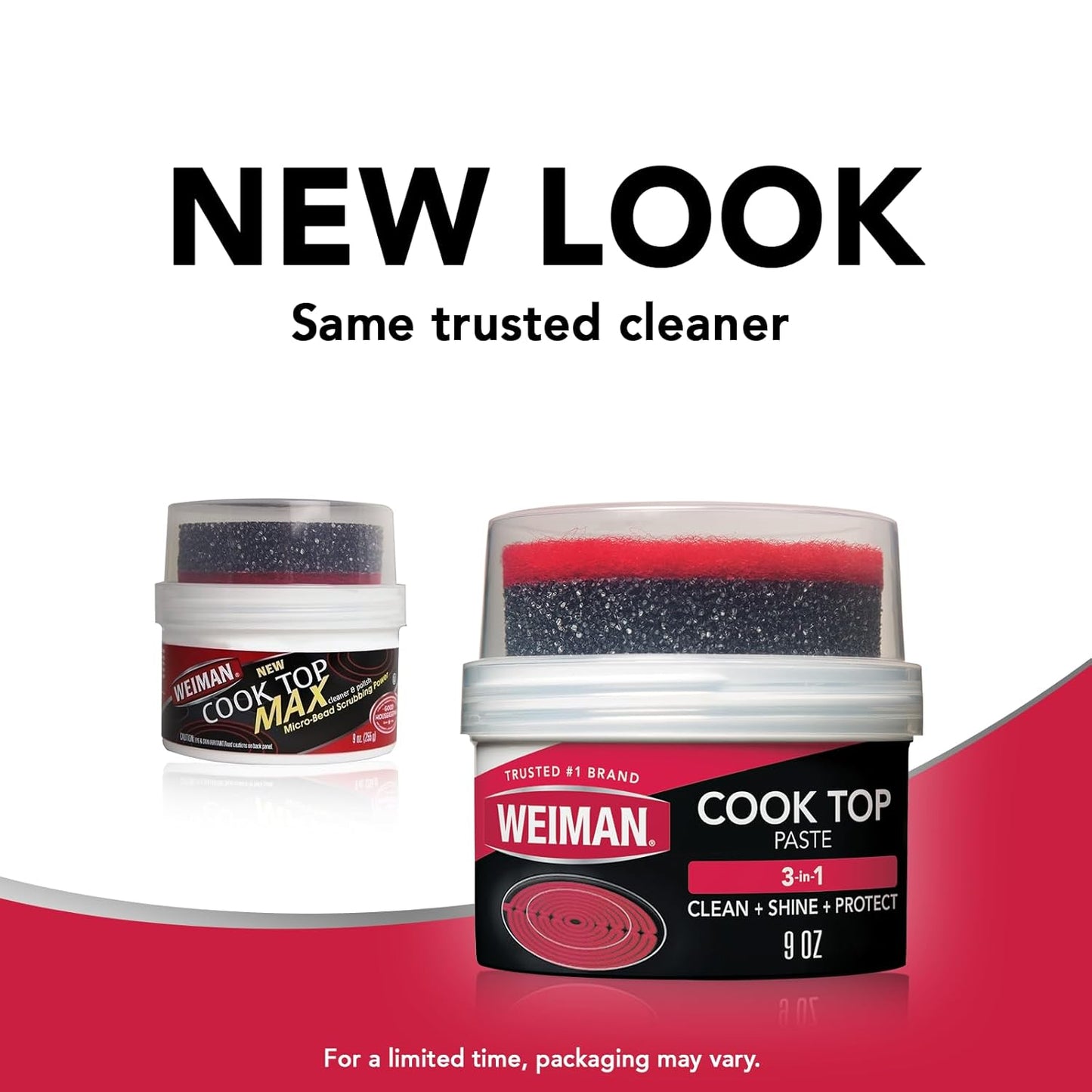 Weiman Cooktop Cleaner Paste, Easily Remove Burned-On Food, Grease and Watermarks, Leaving Your Glass Cook Top Sparkling