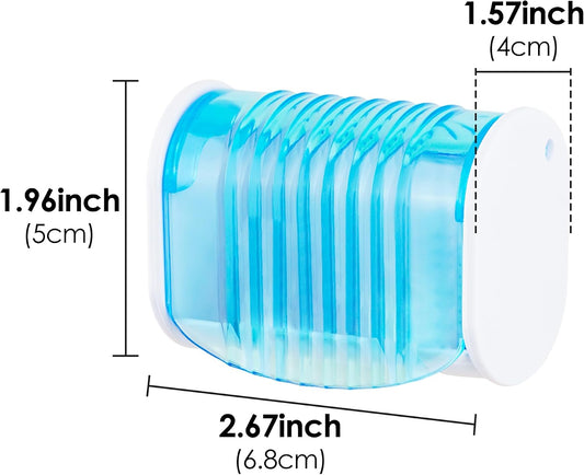 1 Pack Toothbrush Holder Wall Mounted with Cover for Bathroom, 2 Slots Toothbrush Storage Organizer for Shower, Self Adhesive Toothbrush Hanger (Grey)