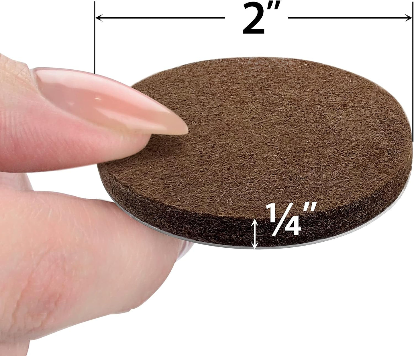 24 Heavy-Duty Felt Furniture Pads 1” 1/4” Thick X-Protector! Square Felt Pads for Furniture Feet - The Best Felt Floor Protectors for Furniture to Prevent Scratches. Protect Your Hard Floor! (Brown)
