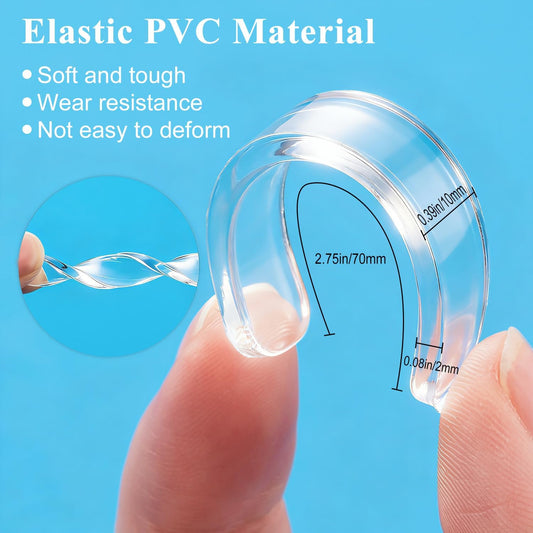 Cabinet Door Bumpers, 40 pcs Cabinet Bumper Clear Self Adhesive, Rubber Bumpers Stripes, Clear Bumper for Cabinets Pads for Sound Dampening Buffer Pads(2.75 * 0.4in)