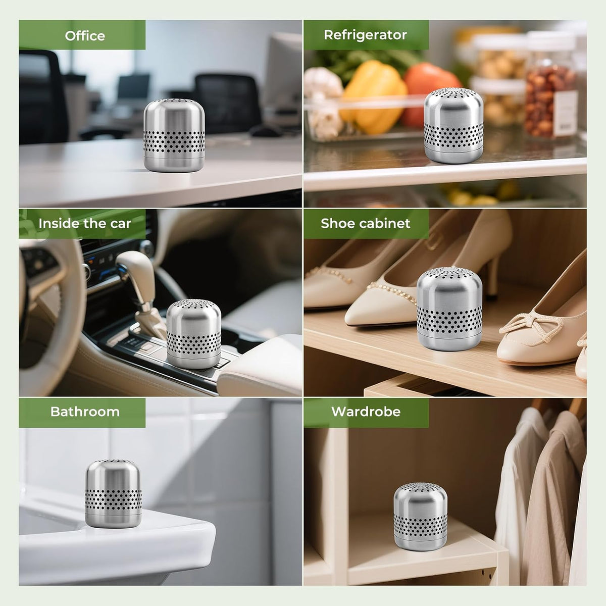 Fridge Deodorizer Lasts 10 Years, long-lasting Refrigerator Deodorizer Odor Eliminator - More Effective Than Baking Soda & Charcoal Bags, For Car, Closet - Nano Catalyst Technology (1 Pack)