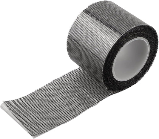 Screen Repair Tape, Fiberglass Patch Kit, 16.5FT Strong, Temperature Resistant, for Window Screen Door Tent Mesh RV Repair, Black