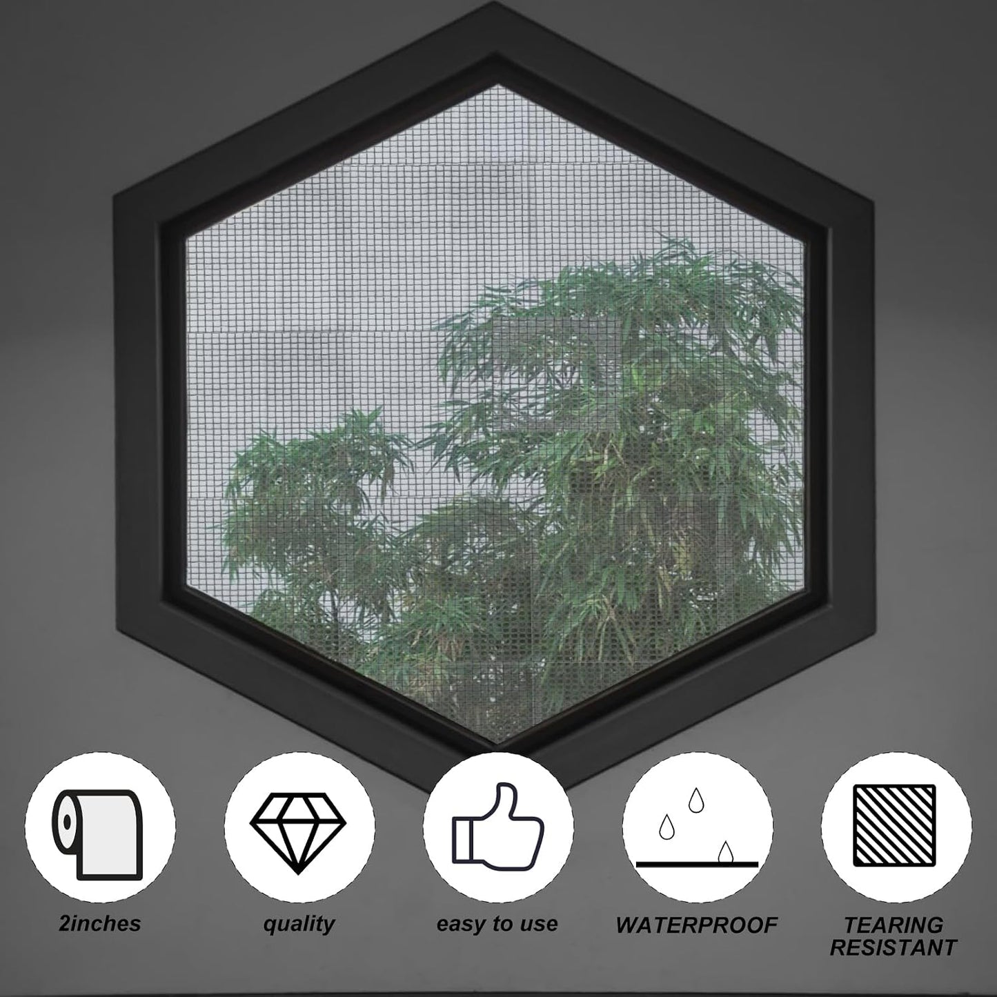 Window Screen Repair Tape Mesh Repair, 1.96"x32.8 ft Screen Mesh Patch Repair Kit, Strong Adhesive Fiberglass Screen Patch Repair Kit, Window Screen Repair Kit for Tent Net Windows Screen Repair