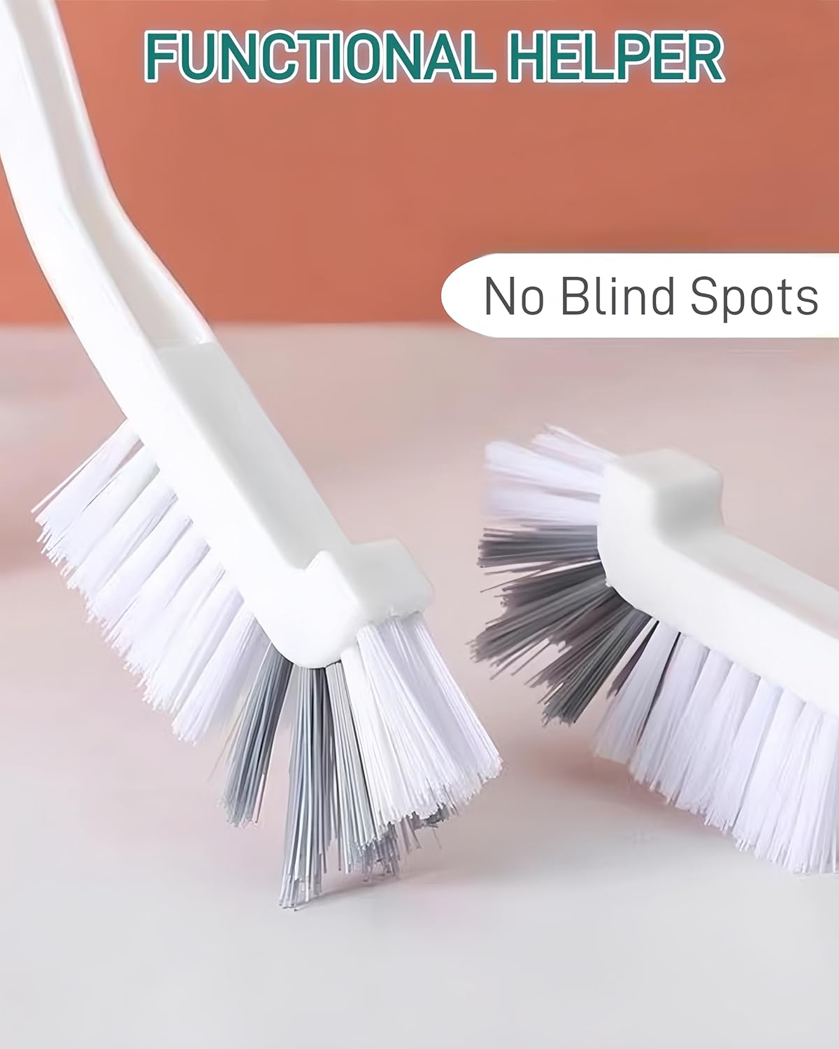3 PCS Crevice Scrub Brush, Angle Cleaning Brushes for Kitchen Stiff Bristle Brushes for Sink/Tile/Shower/Corners/Crevice