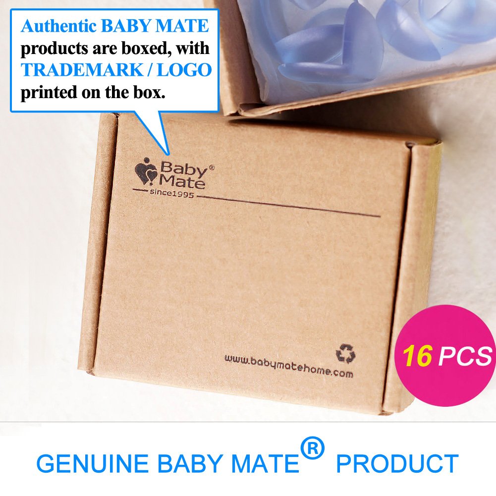 Baby Mate 16 PCS Clear Corner Guards (Ball Shape, Matte Finish) - Corner Protector - Corner Cover Corner Bumpers