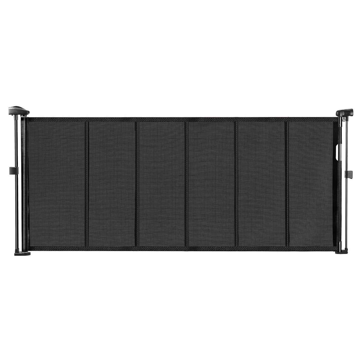 VEVOR Retractable Baby Gate, 34 inch Tall, Extends up to 71 inch Wide, Retractable Gate for Kids or Pets, Mesh Material, Easy to Install for Indoor Stairs, Doorways, Hallways, Playrooms, Black