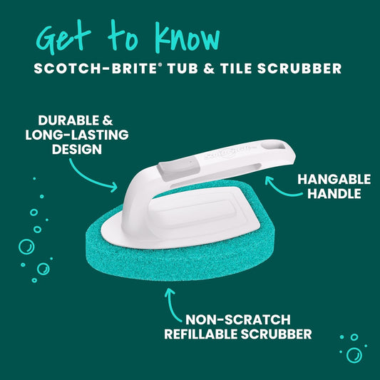 Scotch-Brite Non-Scratch Tub & Tile Scrubber, 6 Count