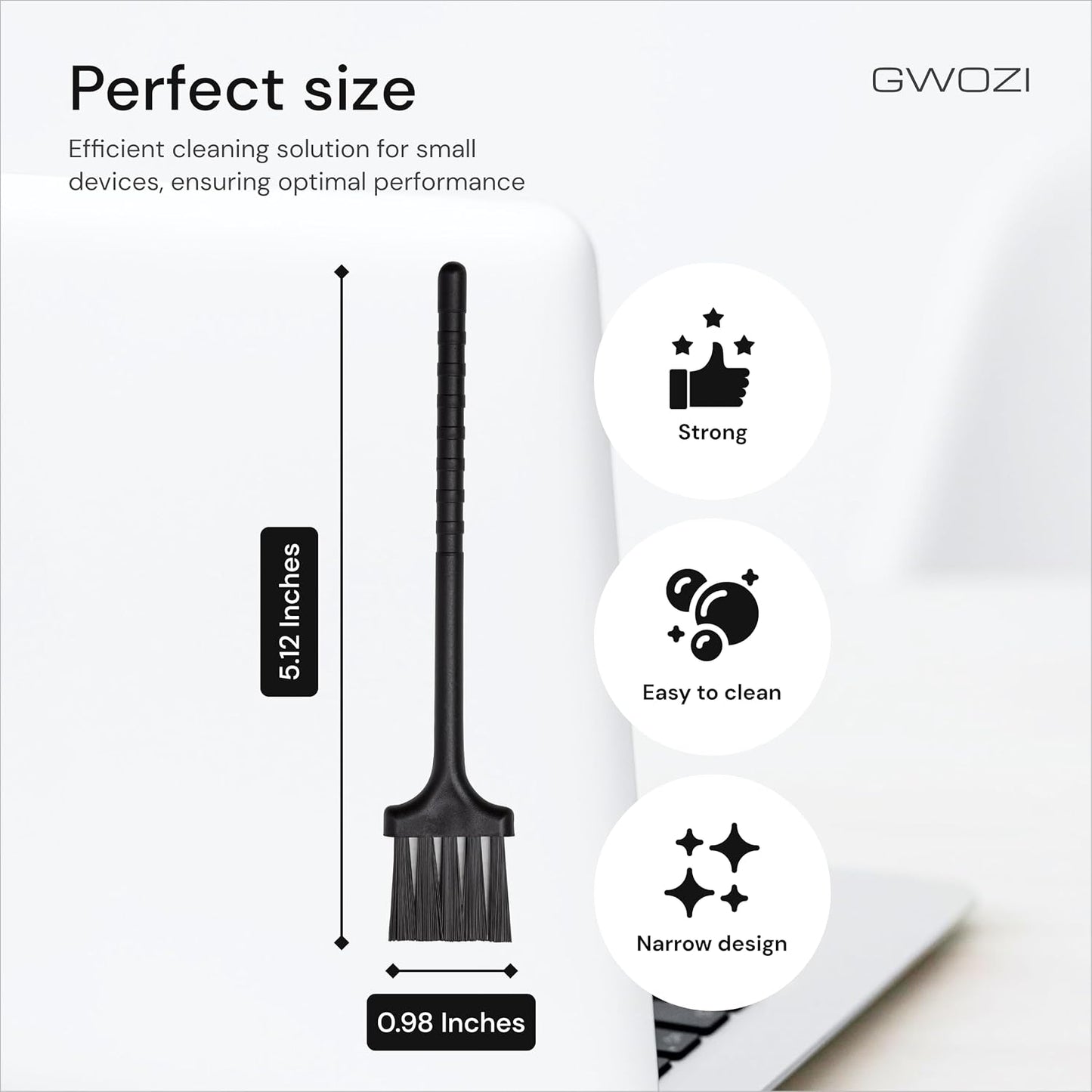 Keyboard Brush - Plastic Small Cleaning Brush for Juicer, Coffee Machine - Laptop & Computer Anti Static Brush - Narrow Keyboard Brush Cleaner for Window Track, Home, Office, 2 Pcs