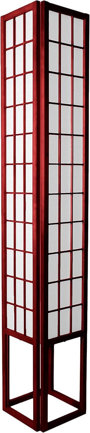 Red Lantern 72" Window Pane Shoji Lamp, Black