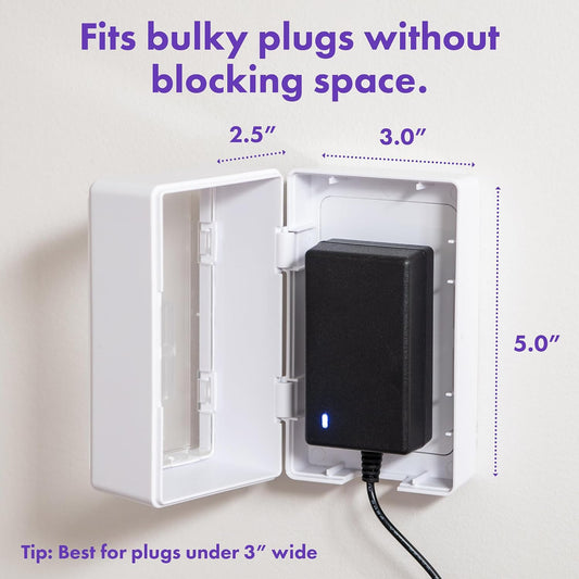 Outlet Cover Box Baby Proofing – Child Safety Outlet Protector Box for Plugs & Cords, Locking Childproof Plug Cover, Outlet Covers Baby Proofing Solution