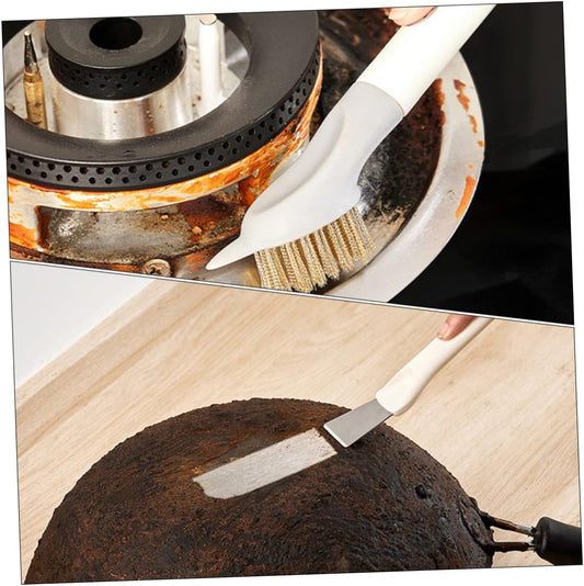 Stiff Bristle Brush for Gas Stove Cleaner Stove Cleaner Cleaning Brush for Cleaning Cooktop Scraper