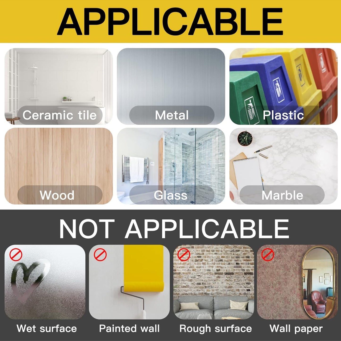Heavy Duty Double Sided Tape/Nano Tape-Clear/No Residue Removable Mounting Tape for Walls, Bathroom, Mats, Picture Hanging/Adhesive Strips (20mm Width x 16.5 feet)