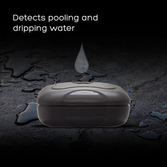 4 Pack Water Leak Detector - 95 dB Flood Detection Alarm Sensor for Bathrooms, Basements, Laundry Rooms, Garages, Attics and Kitchens by Mindful Design (Grey)