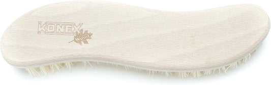 Konex Heavy Duty Scrub Brush - Old-Fashioned Wooden Design, Curved for Bathtubs, Wall and Floor Tiles - S-Shaped for Grime and Mildew Removal