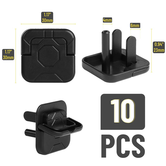 Bates Outlet Covers - Baby Proofing, 10 Pack, 3 Prongs, Child Proof