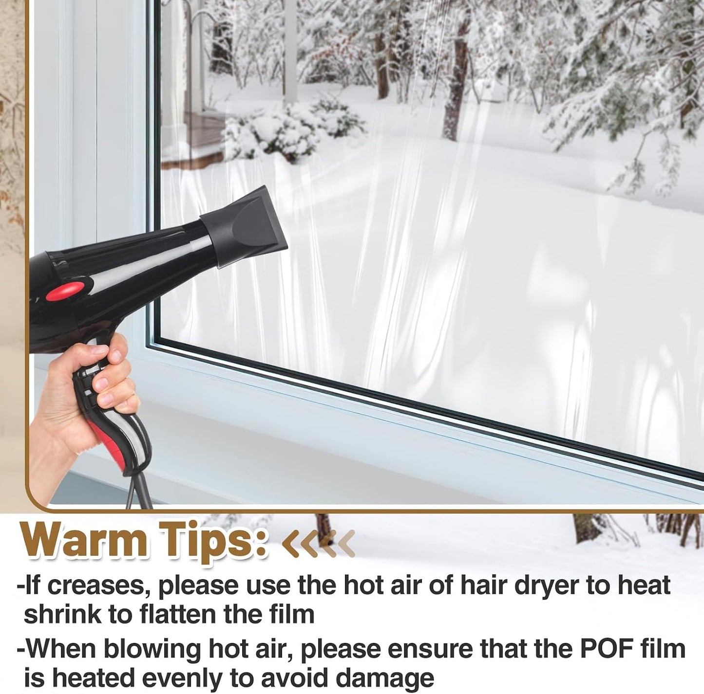 Apipi Patio Door Window Insulation for Winter - 87 x 236 in Thicken Sealing Plastic for Winterizing, Clear Shrink Film Cover Kit with Double-Side Tape for Large Window/ Sliding Door/French Door