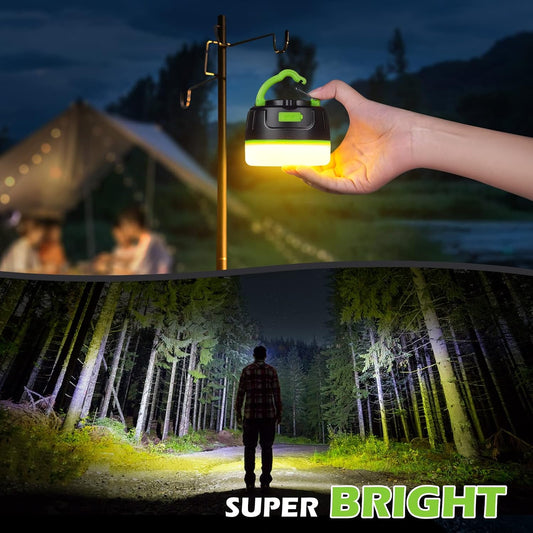 Yonktoo Camping Lantern Rechargeable, 300H Runtime, 6400mAh, IPX5 Waterproof Tent Light for Camping, Hiking, Power Outages, Home, Emergency - Standard Edition,Orange
