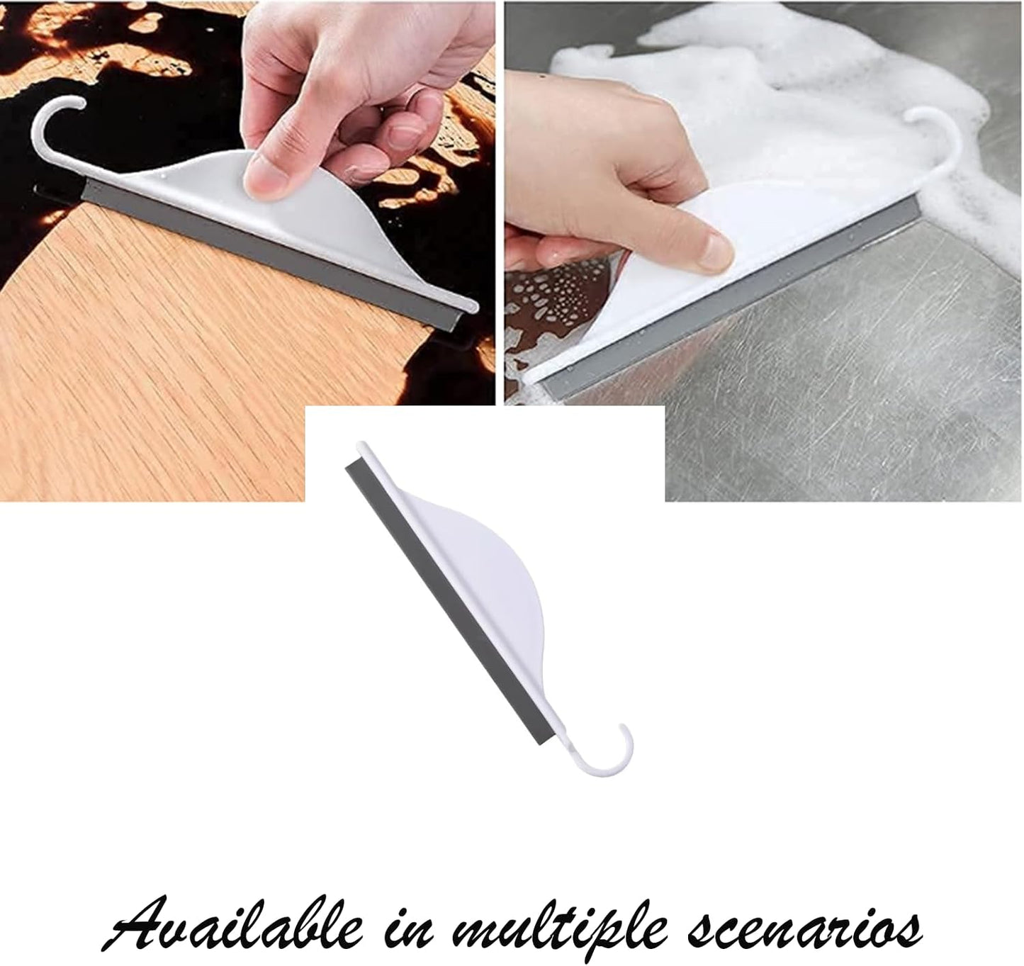 Kitchen Squeegee, 5 Pcs Shower Glass Cleaner Squeegee with Hook for Cleaning Window, Sink, Bathroom