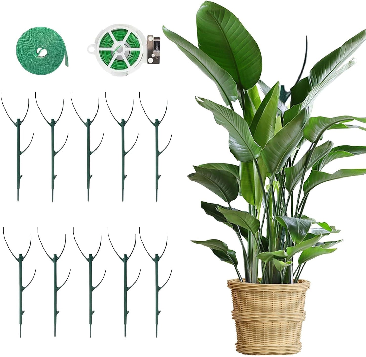 Stackable Monstera Plant Support,Garden Plant Stakes for Indoor Outdoor Plants,Garden Accessories for Climbing Potted Plants for Outdoor Potted Plants, Pothos, Vine, Flower Use (5Pcs)