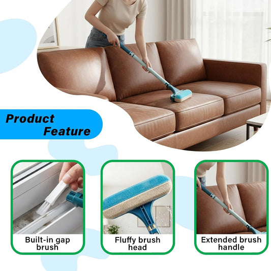 Window Screen Cleaning Brush, 2026 New 2 in 1 Window Screen Cleaner Tool with Squeegee, Mesh Screen Cleaner, Multi-Purpose Cleaning Brush for Patio, Door, Porch Screens (Yellow)