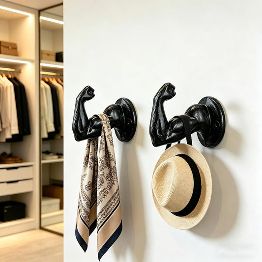 Coat Hooks Wall Mounted, Rustic Bat Key Hook Holder, Heavy Duty Decorative Black Wall Hooks for Mudroom, Towels, Hat Rack, Purse Hooks, Cast Iron Decorative Antique Black Hooks