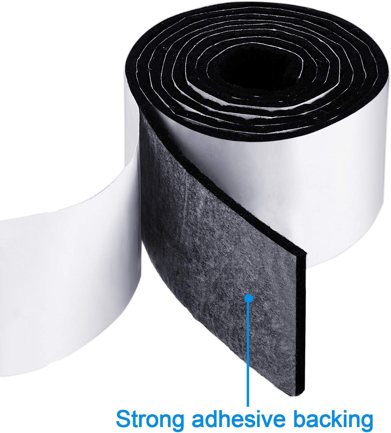 Shappy 2 Packs 120 x 2 x 0.12 Inch Felt Strips with Adhesive Backing Felt Tape Roll Non Slip Self Adhesive Cuttable Furniture Pads for Protecting Hardwood Floors, Chairs, Wall(Dark Brown)