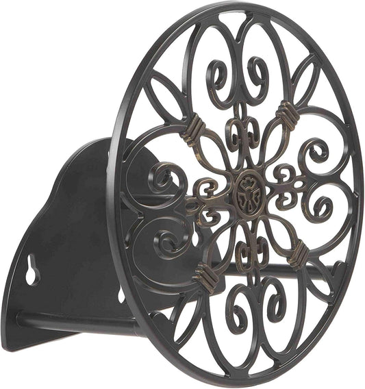 Liberty Garden Products 670 Wall Mounted Decorative Hose Butler, Holds 125-Feet of , Black
