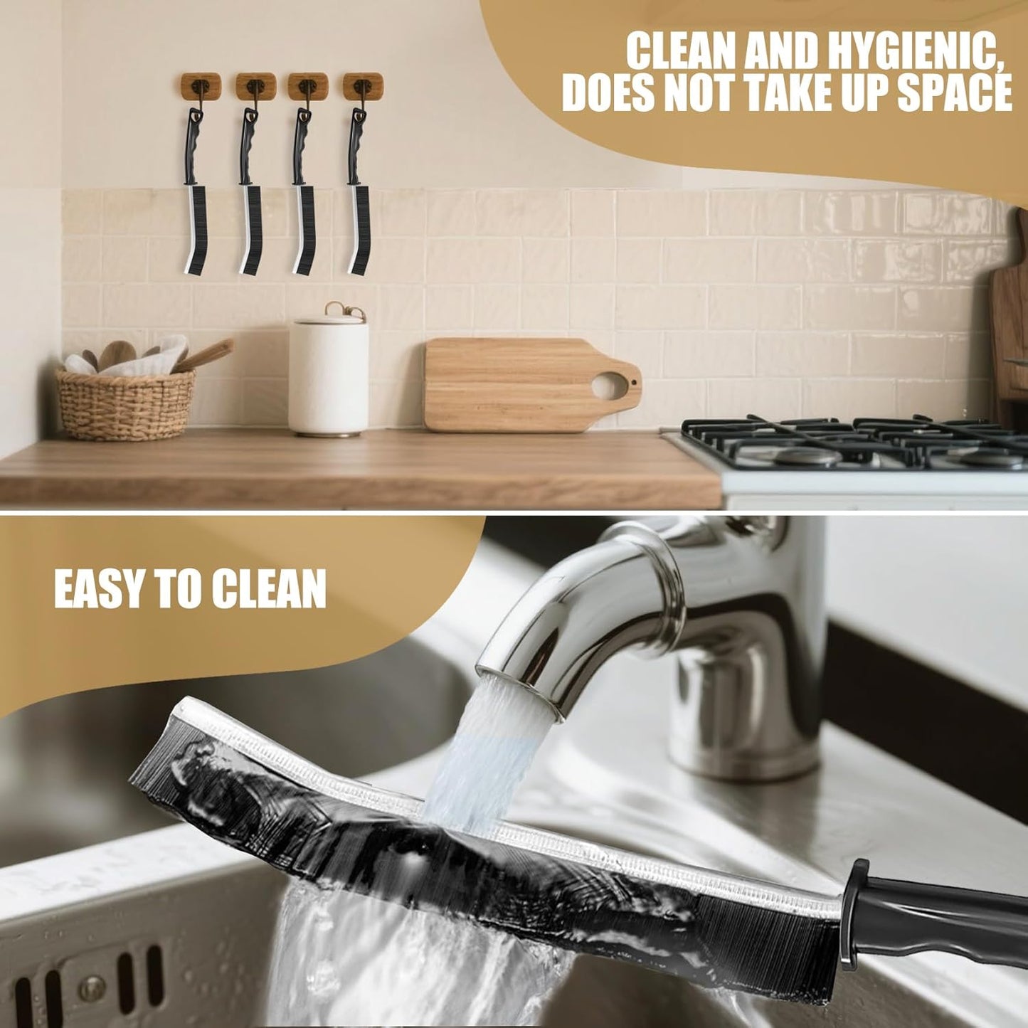 15Pcs Household Gap Cleaning Brush Set, Grout Cleaner Brush, Hard Bristle Crevice Cleaning Tool, Deep Cleaning of Kitchens and Bathrooms' inaccessible Corners and Recesses