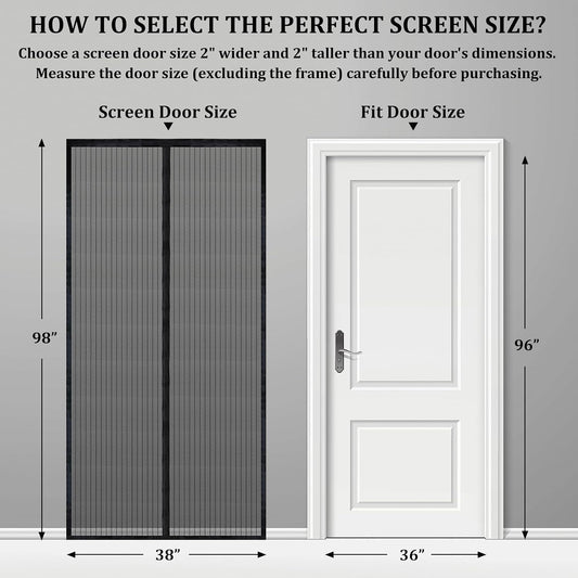 Windows Screen Replacement and Screen Door Repair Kit, 6Pcs Window Screen Fiberglass Mesh Kit - Window Screen & Screen Door Mesh & Screen Porch Repair Kit (White, 48" x 118")
