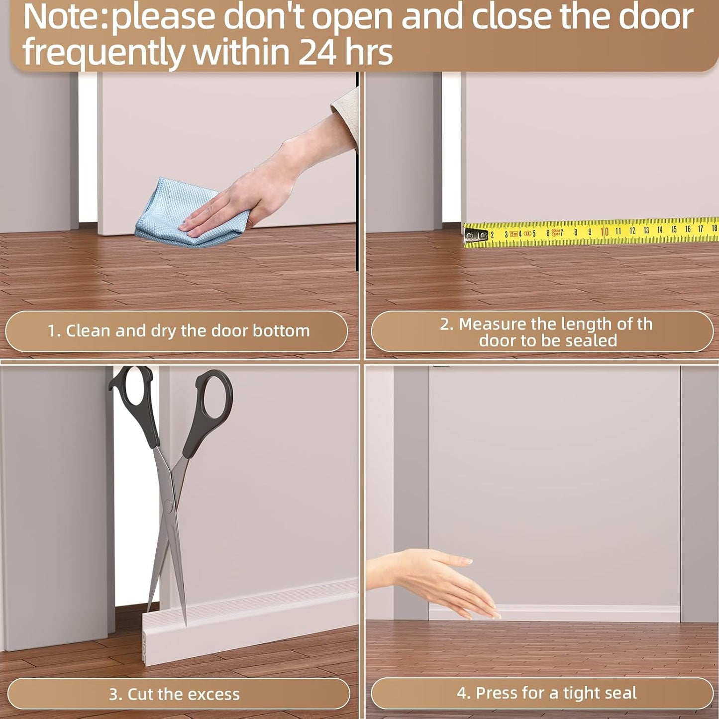 KNEELISA 39" Black Under Door Draft Stopper Exterior,Bottom Door Sweep Sound Proofing,Soundproofing Noise Blocker,Gap Filler Soundproof Seal Strip
