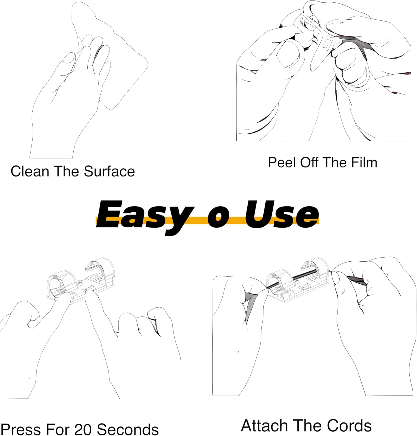 100pcs Clear Adhesive Cable Clips,Wire Clips Cord Holder Cable Management Finisher Wire clamp for Light,Desk,Desk,Wall,TV PC Ethernet Wire Hider for Cords Max.1/4"